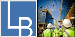 Logo und Baustellenansicht der Firma Lindig Bartels Engineering Consulting Architecture GmbH